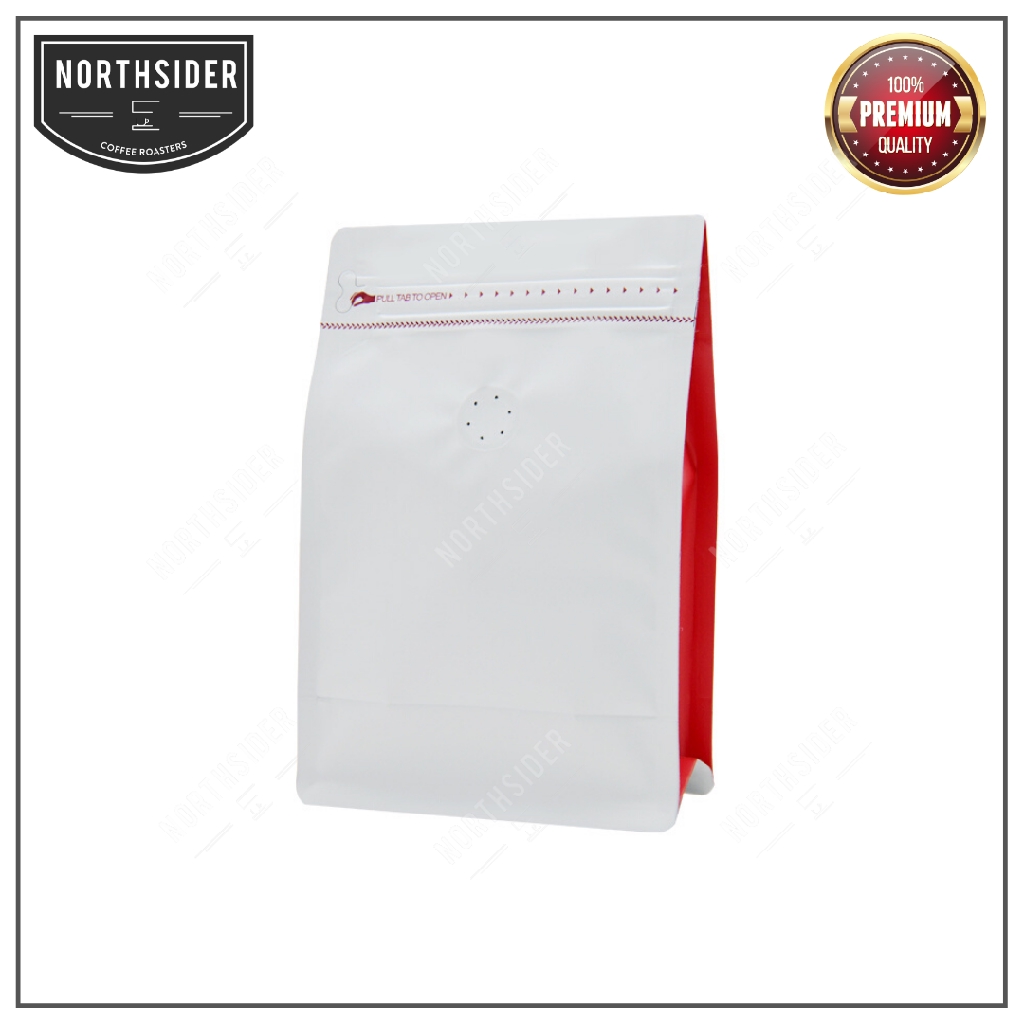 KEMASAN KOPI STAND POUCH TWO TONE COLOR | ZIPPER WITH VALVE
