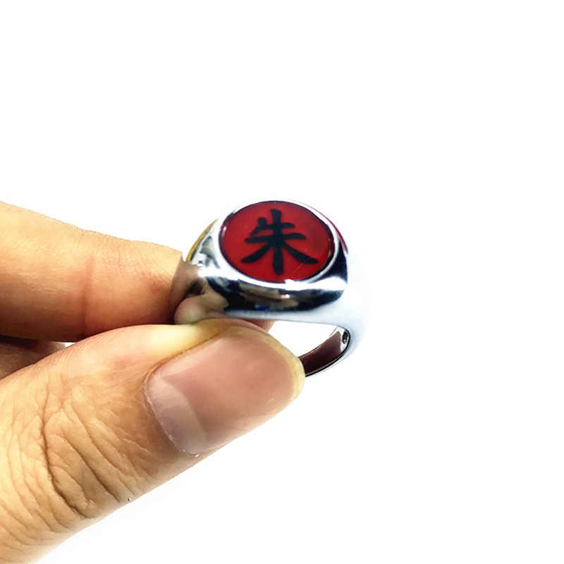 Cincin Logam Desain Anime Naruto Akatsuki Uchiha Itachi Pain Kakuzu Untuk Aksesoris Cosplay