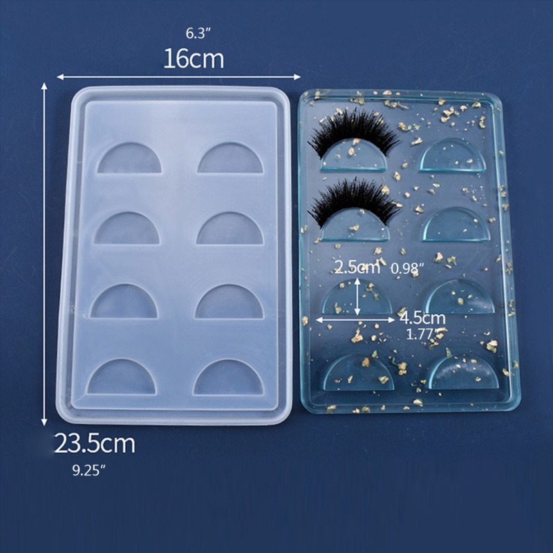 SIY  Eyelashes Display Tray Resin Silicone Mold Eyelashes Storage Box Case Holder Cosmetic Care Container Epoxy Resin Mold