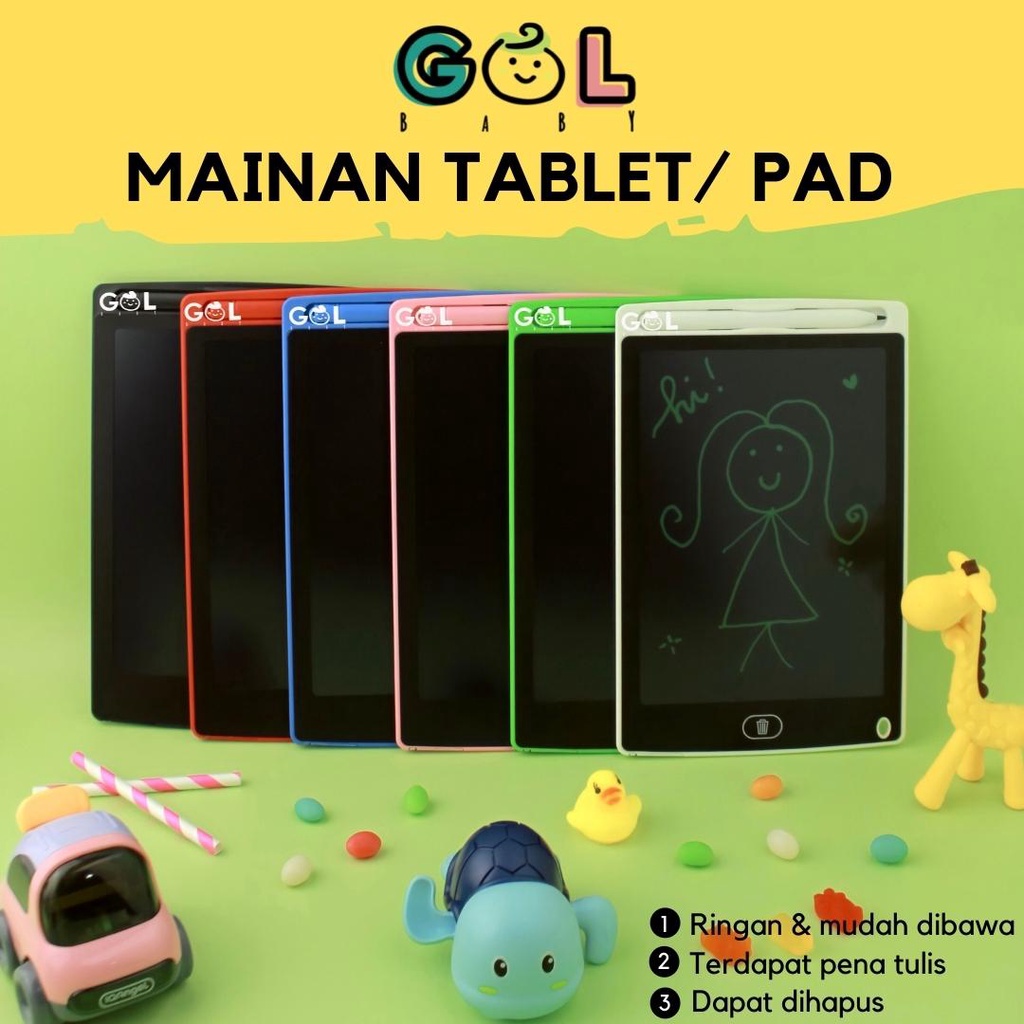 LCD Writing Writting Drawing Tablet Pad Papan Belajar Tulis Gambar Coret Hapus Mainan Edukasi Anak-6