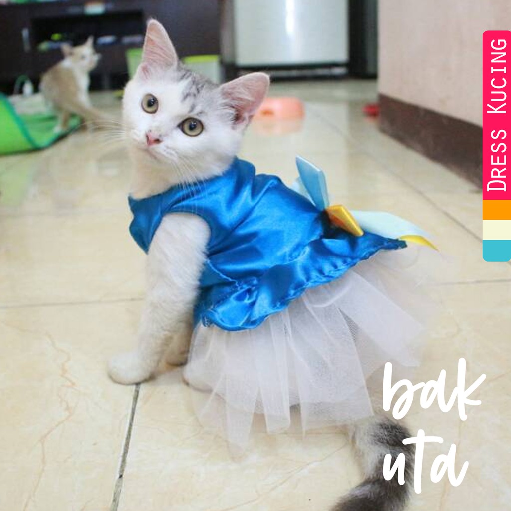 Dress Elsa Frozen V.2 untuk kucing dan anjing lucu murah meriah size S-XL