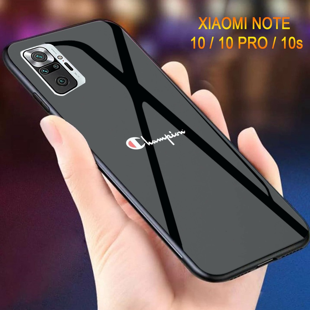 Soft Case Glass Kaca XIAOMI REDMI NOTE 10 PRO TERBARU - Case Kilau Xiaomi redmi note 10 10s 10pro [M