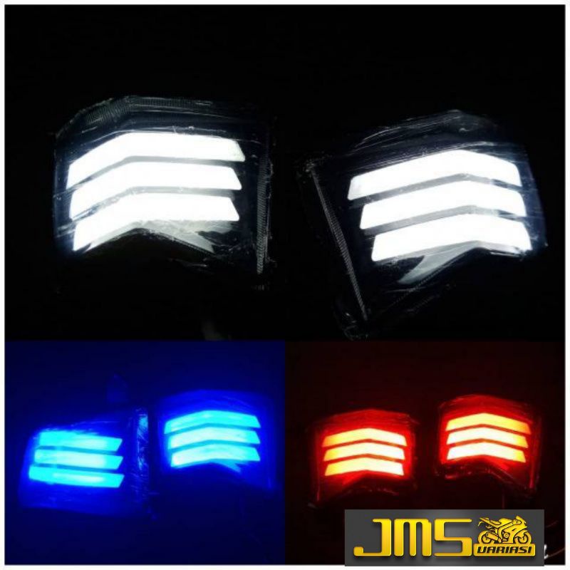 lampu sen led merah/putih/biru plus sen kuning  nmax old nmax lama