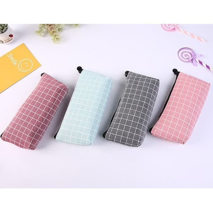 

New Model Tp0065 Tempat Pensil Motif Kotak Kotak Tempat Kosmetik