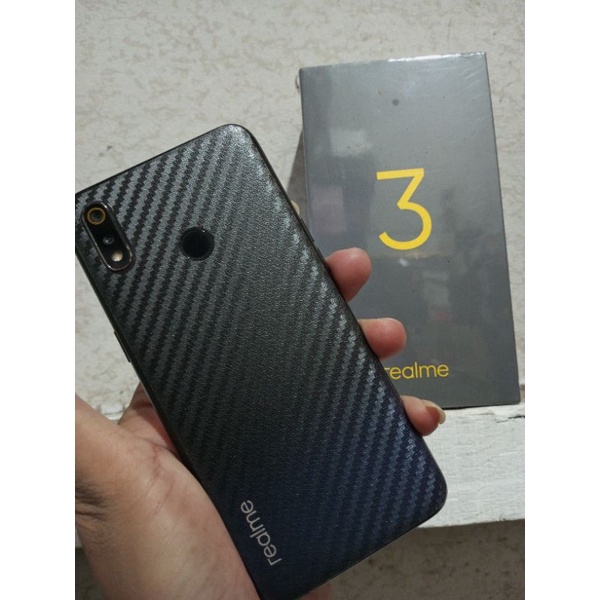 Hp realme 3 komplit bekas tapi normal
