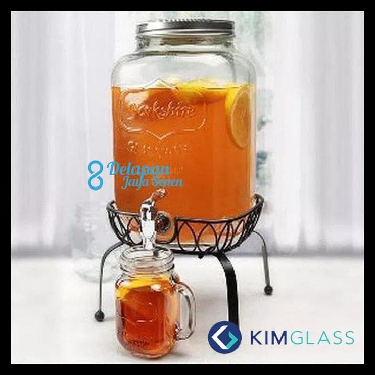 Dispenser Kaca 4L/ Dispenser Juice/ Glass Water Jug/ Water Tank