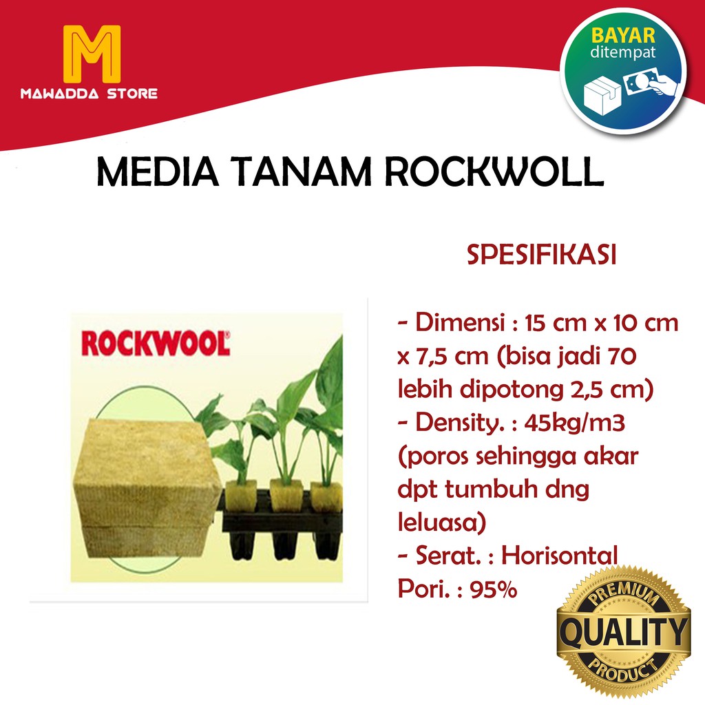 Rockwool Media Tanam Hidroponik
