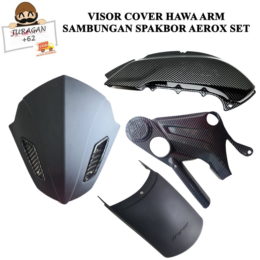 VISOR COVER HAWA FILTER CVT SWINGARM ARM SAMBUNGAN SPAKBOR AEROX 155 SET