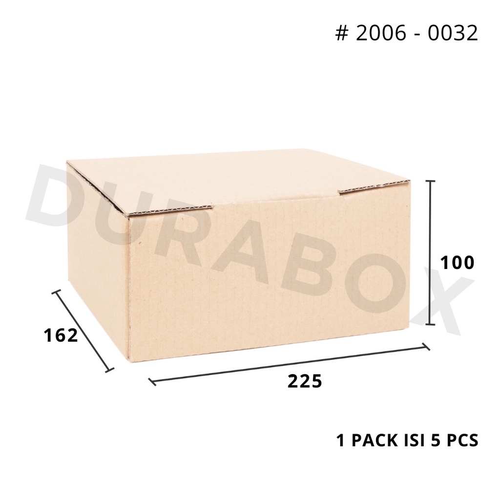 

22.5 x 16.2 x 10 cm MAILER | KARDUS / KARTON BOX CORRUGATED - KEMASAN / PACKAGING / PACKING MAKANAN | #2006-0032