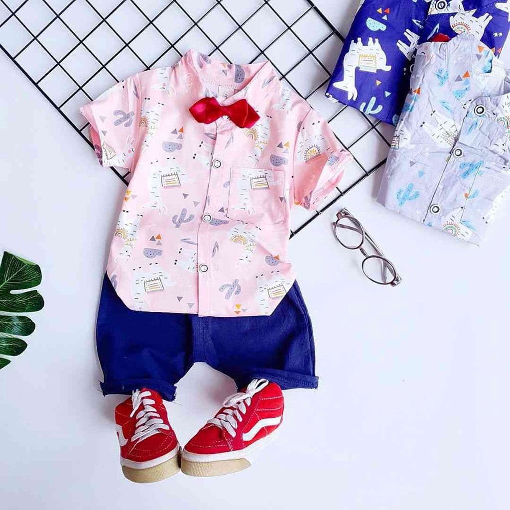 Setelan kemeja anak usia 1 3 tahun Shopee Indonesia Setelan kemeja anak usia 1 3 tahun Shopee Indonesia