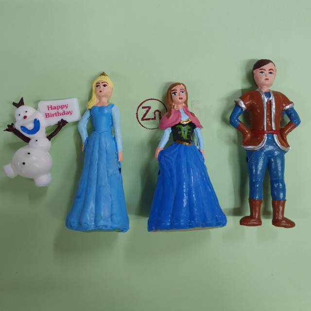 

Aksesoris ulang tahun mainan frozen local 1 set isi 4 pch tinggi (10cm)