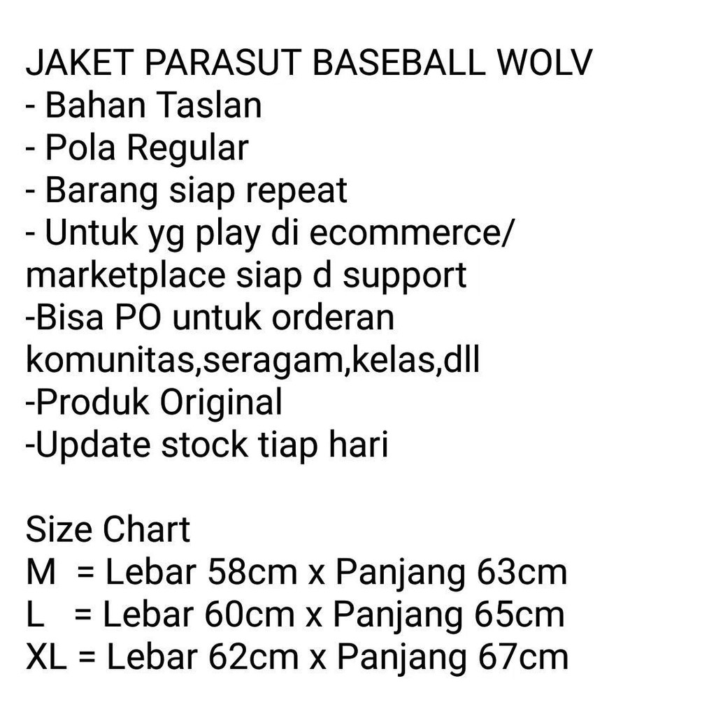 JAKET PRIA BASEBALL MILKY M-XL PRIA DRILL