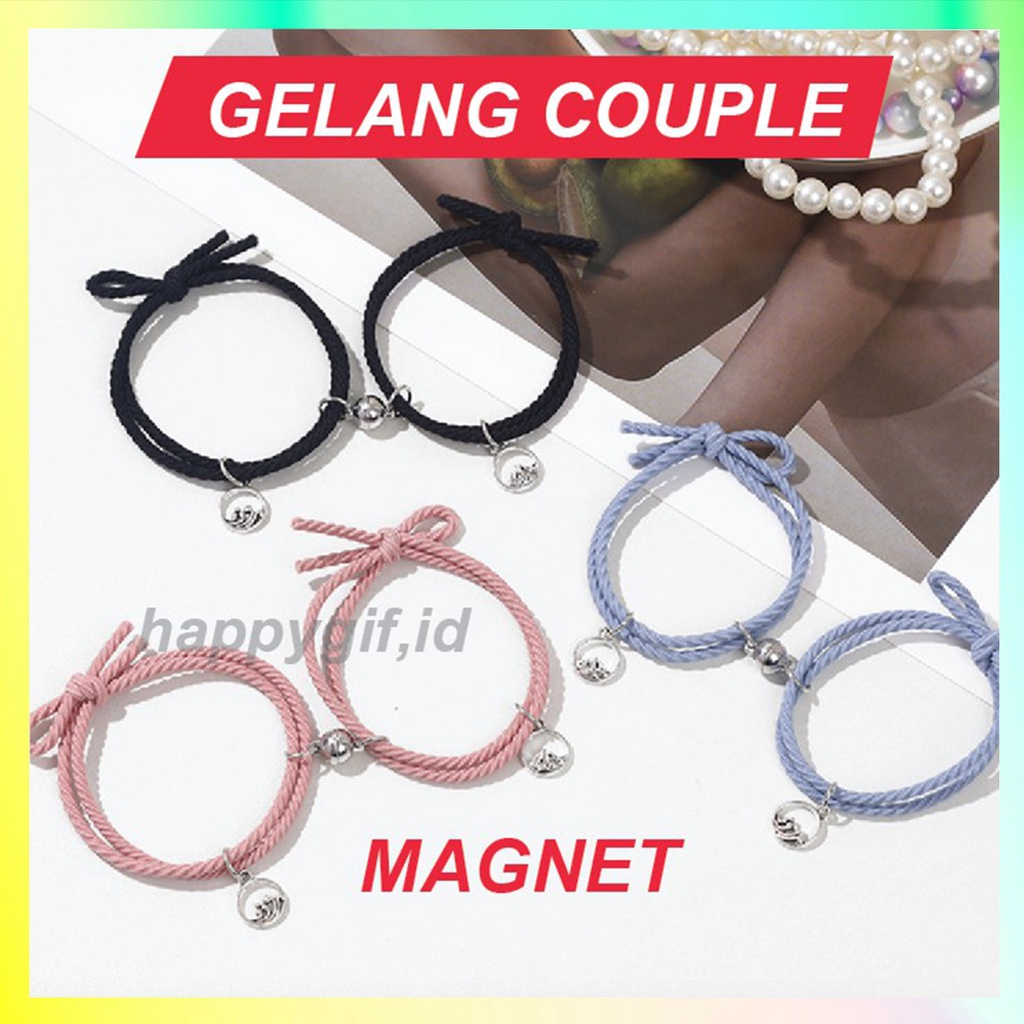 2 Pcs Gelang Magnet Couple Gelang Love Relation Friendship Family Pasangan