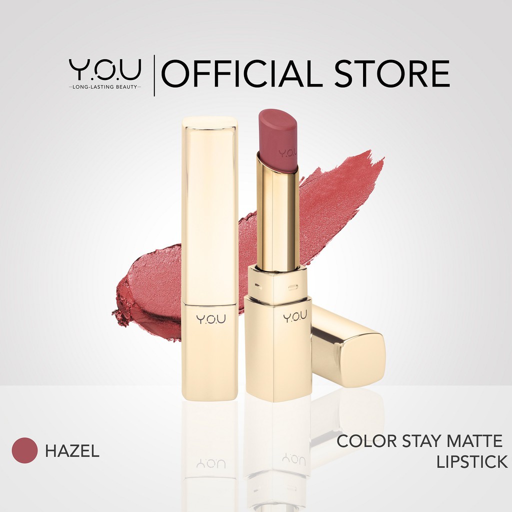 YOU The Gold One Color Stay Matte Lipstick 3.2g [Soft & Smooth Finish/All-day Comfort] - 02 HAZEL