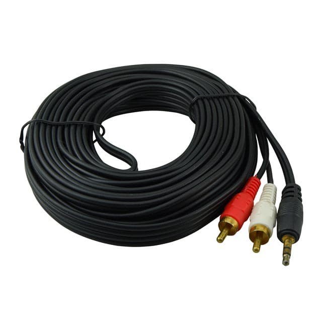 Kabel Audio 3.5mm to 2RCA (Putih, Merah) 10M