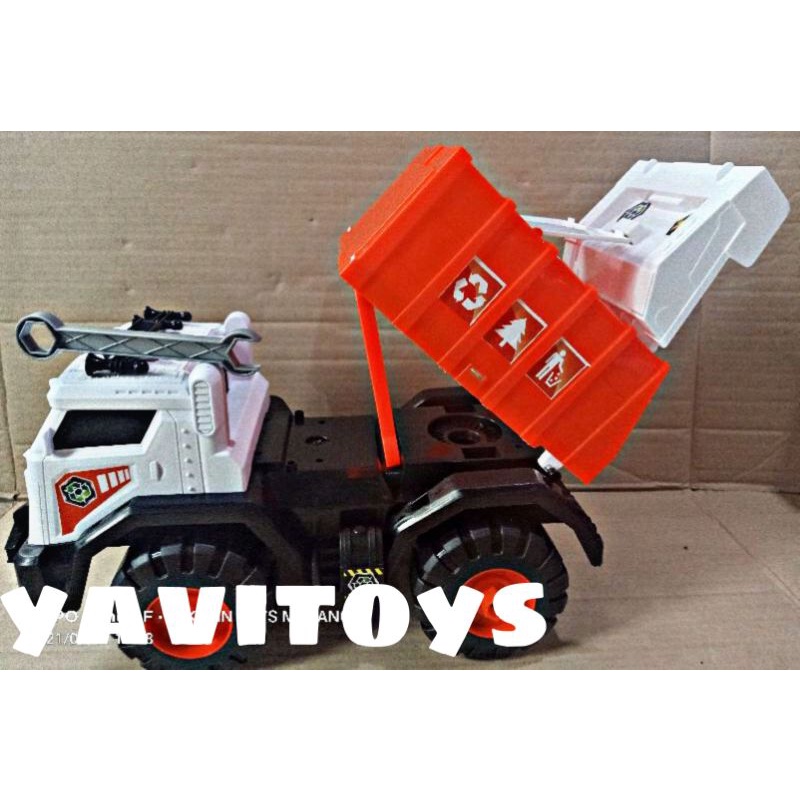 AK 73 MAINAN MOBIL TRUK COMPACTOR SAMPAH BESAR / MAINAN MOBIL TRUCK SAMPAH KEBERSIHAN BESAR