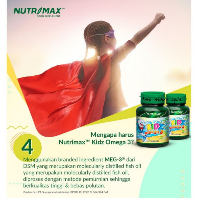 Nutrimax Kidz Omega 3 Isi 30 Vitamin Omega3 Minyak Ikan Salmon