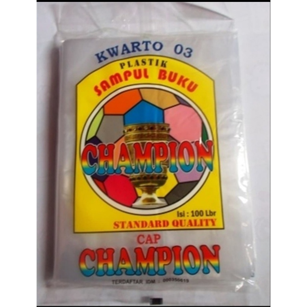 

sampul plastik buku quarto champion cap gajah isi 100 lembar