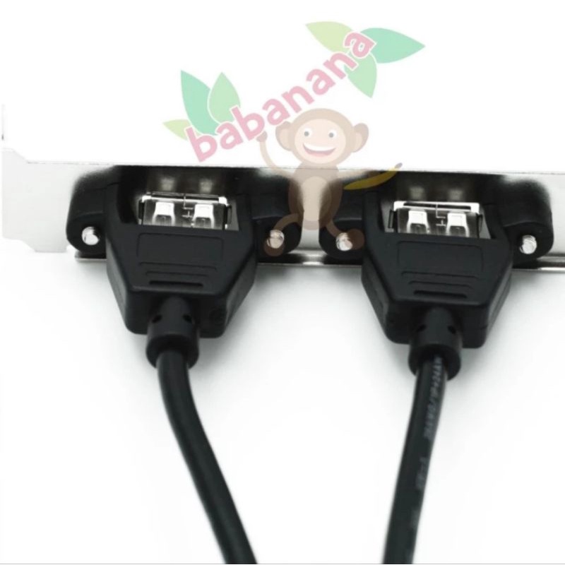 Kabel splitter USB 2.0 9 pin 1 to 2 port pc cabang slot pci hub hitam