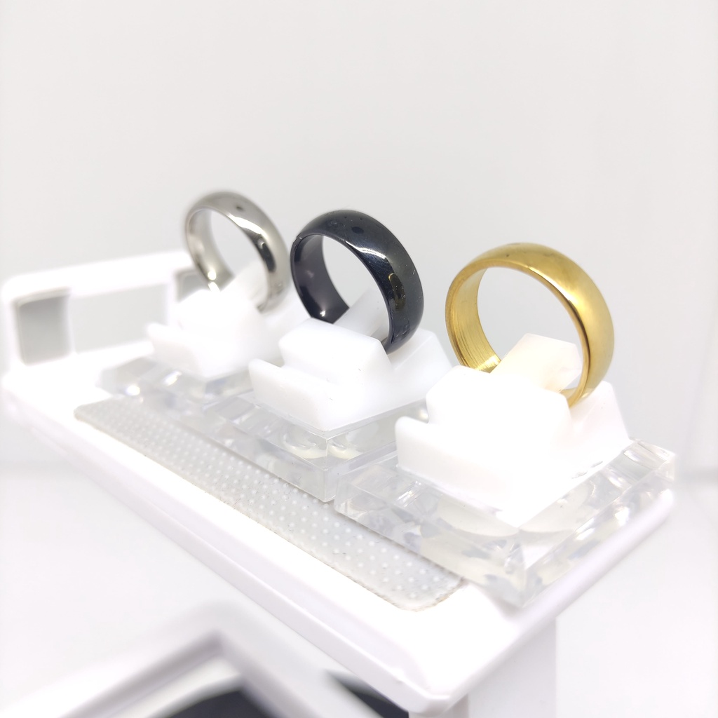 CINCIN TITANIUM  SILVER GOLD HITAM ANTI LUNTUR ANTI KARAT / CINCIN WANITA PRIA COUPLE TUNANGAN ANAK SIL MAS HIT / DUNIAGELANG.ID
