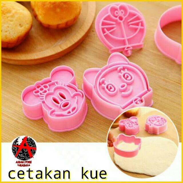 Cetakan Nasi / cetakan Roti / cetakan Kue ANEKA MOTIF (1 Set Isi 2) cetakan kue karakter kue kecil