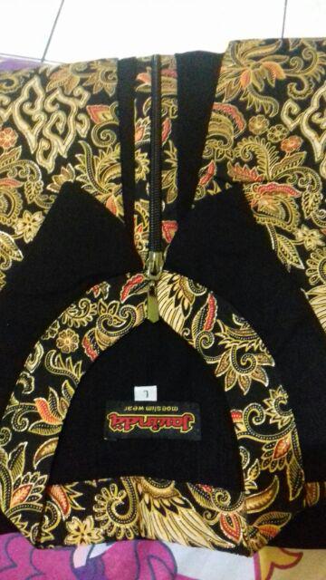 Gamis Batik Blezer  Black Series Busana Muslimah Syari Busui Kondangan Walimah Shabby Ootd