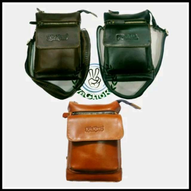 Tas Selempang Pinggang Pria Kulit Sapi Asli - Jeep TJ200375