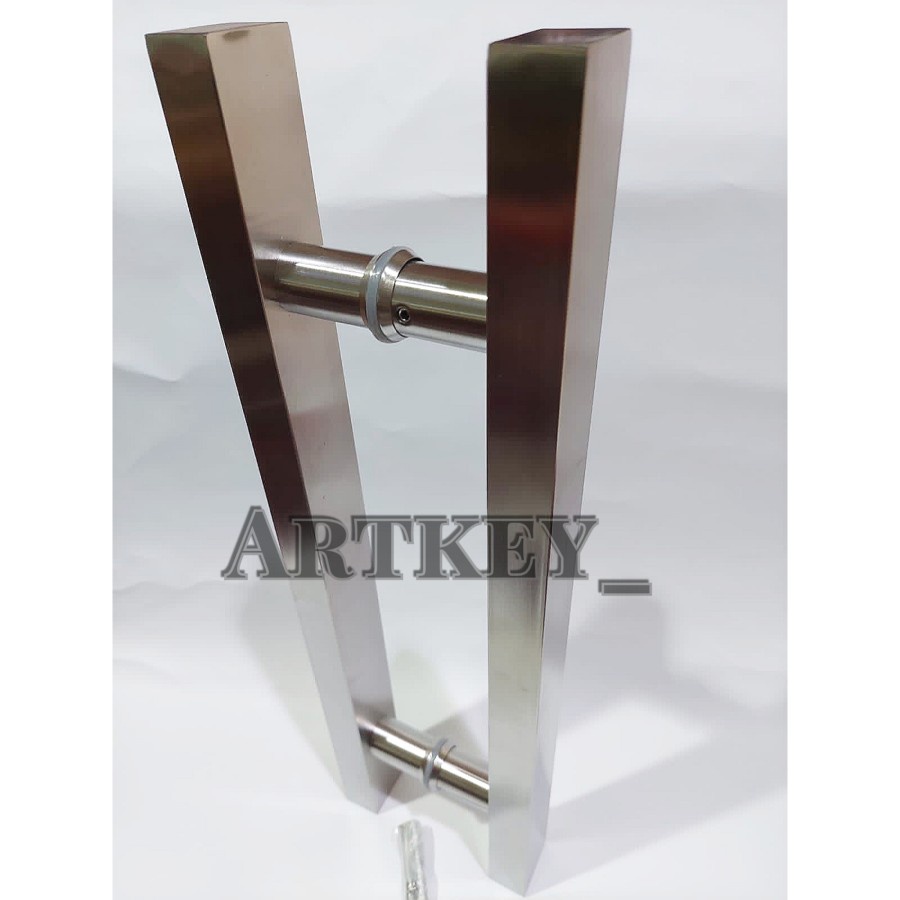 HANDLE PINTU KAYU/KACA/ALUMUNIUM MODEL H holo 25 x 38 mm as 30 x 45 cm