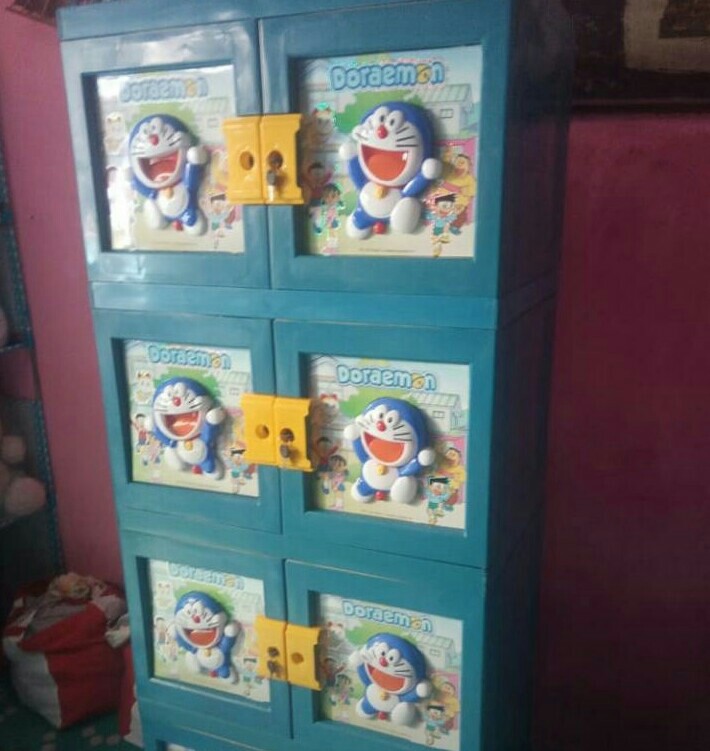 Lemari Plastik Naiba 4 Susun Doraemon 3d (promo Harga)