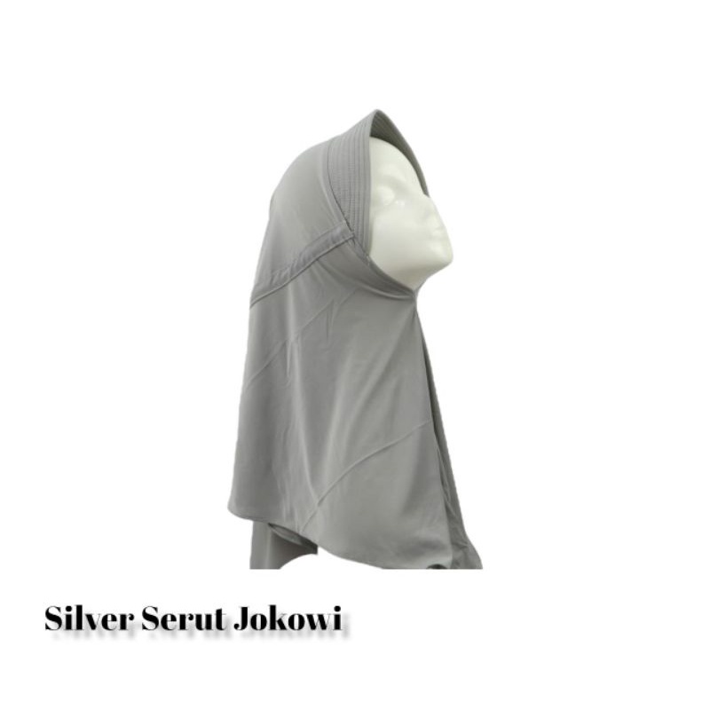 Jilbab Serut Hijab Jokowi Adabia Polos Daily Hijab Licra Idola-Silver Serut