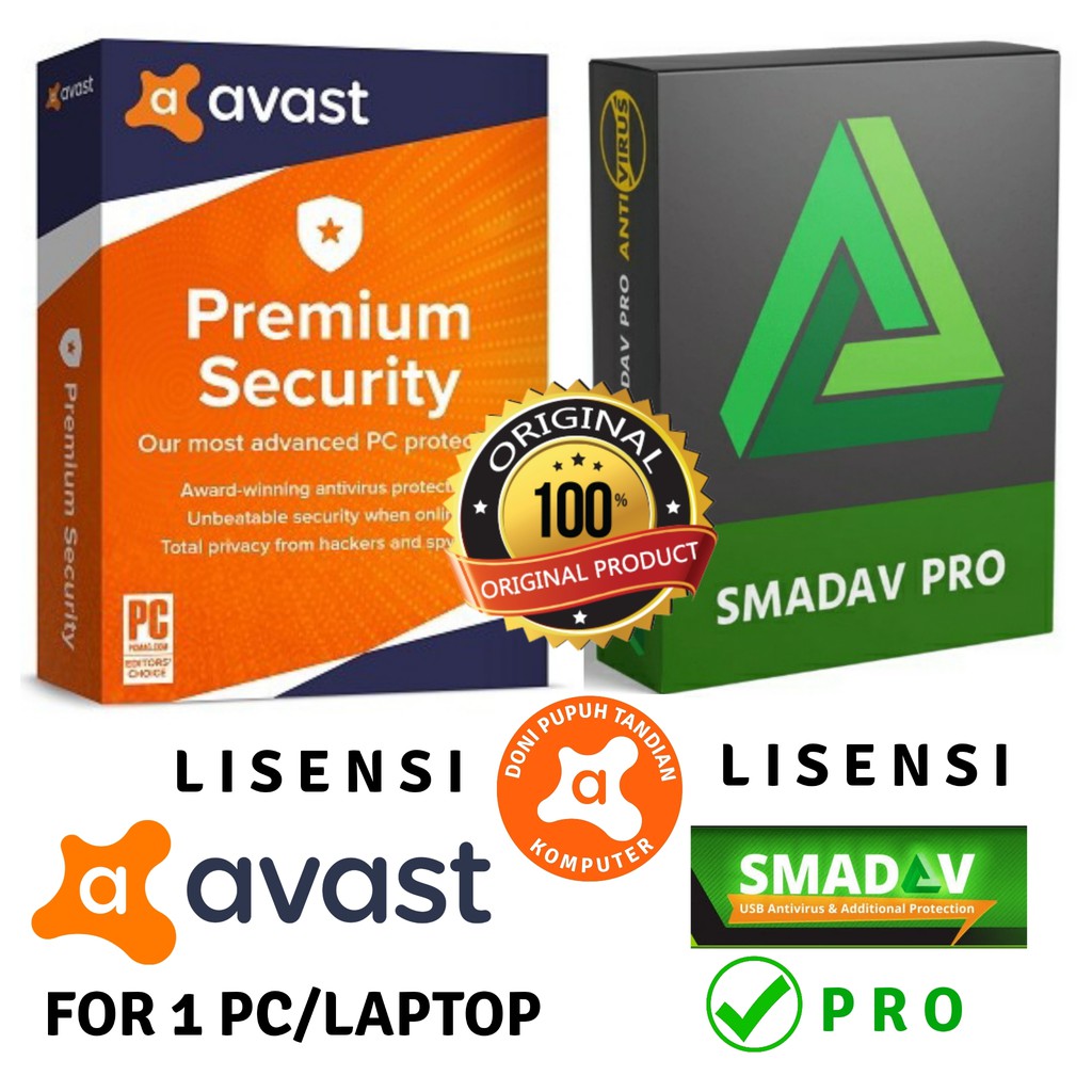 For 1 PC - Avast Premium Security &amp; Smadav Pro Lisensi Original