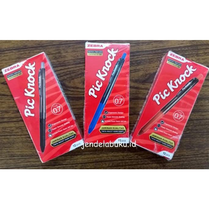 

Produk Unggulan] BALLPOINT / PULPEN PIC KNOCK PERPAK / ZEBRA PIC KNOCK #700048590