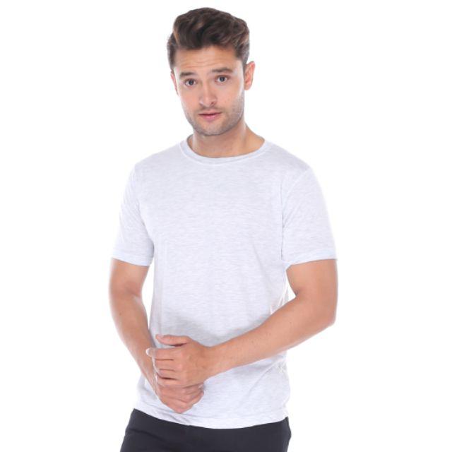 KAOS POLOS TWOTONE MISTY LENGAN PENDEK 30S-3. PUTIH MISTY