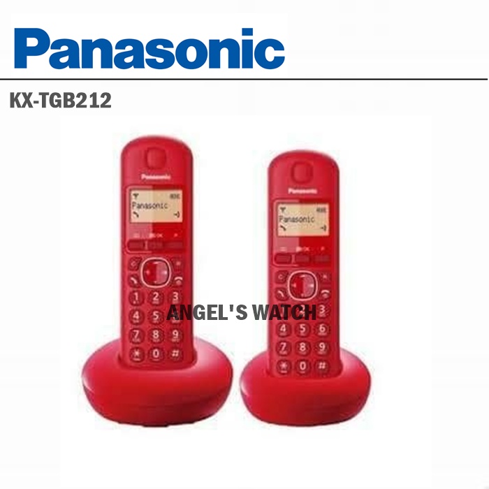 angelswatch telepon wireless kx-tgb212 merah kx-tgb212 red original panasonic wireless phone/ cordless panasonic KX-TGB212