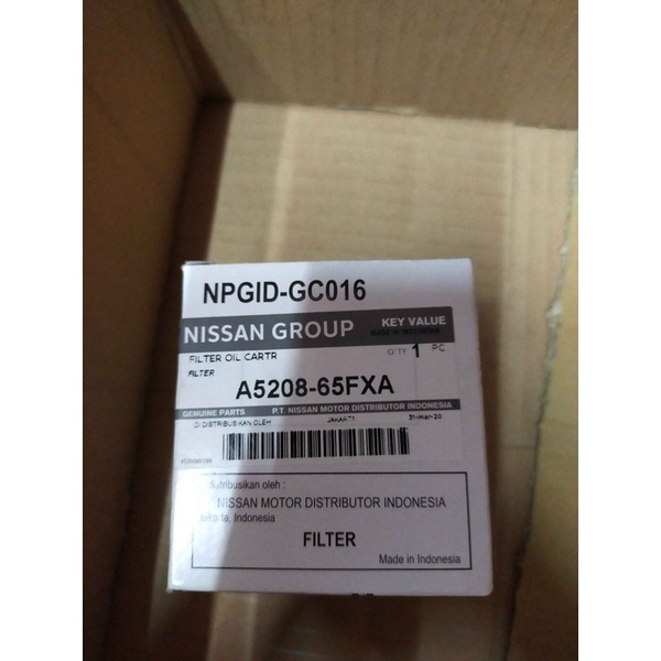 Filter Oli Nissan Livina March Juke XTrail T30 T31 T32 ASLI!