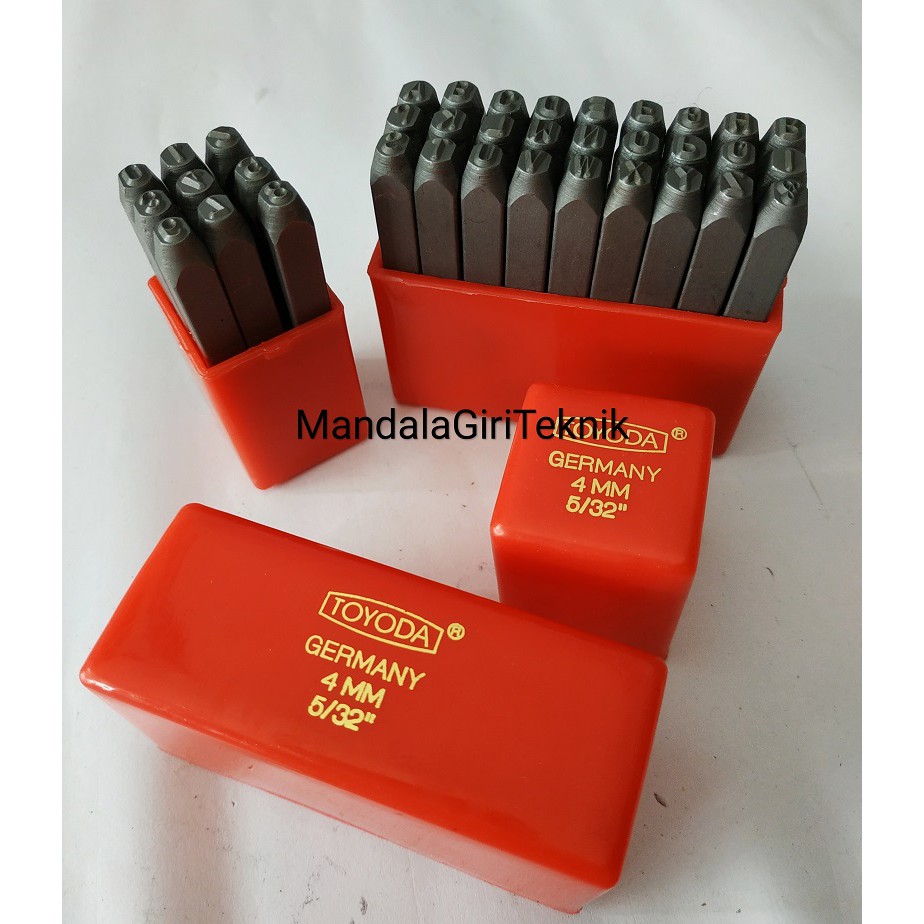 Alat ketok angka dan ketok huruf ukuran 4mm Full Set