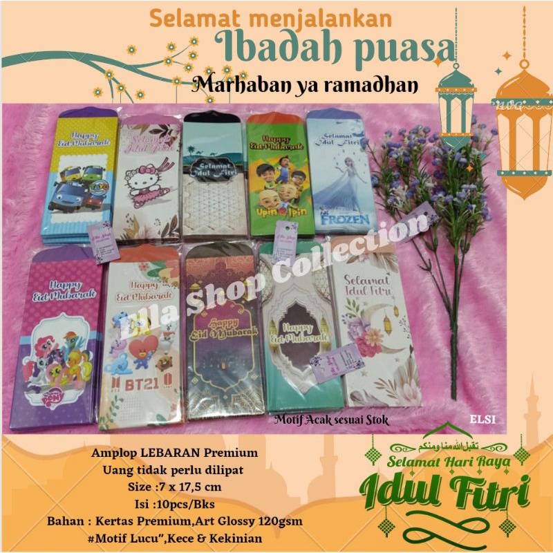 

ELS_AMPLOP LEBARAN MOTIF LUCU JUMBO PREMIUM size 7x17,5cm