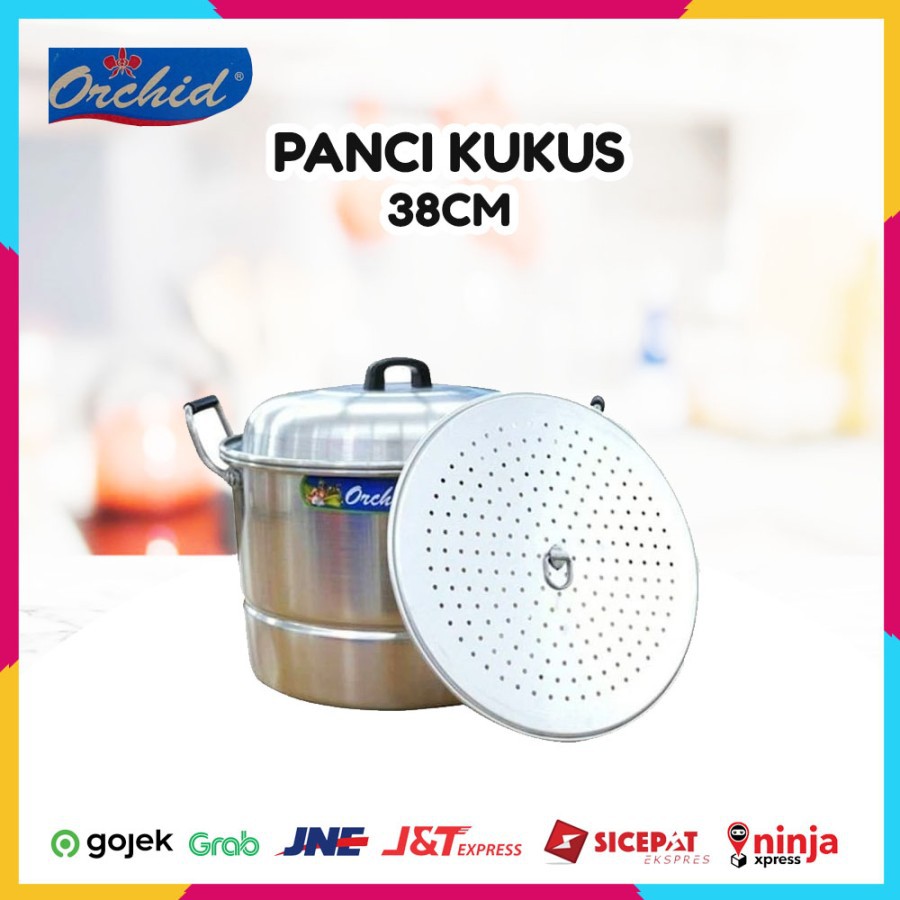 Panci Kukus Orchid 38Cm - Langseng Aluminum Tebal Orchid 38Cm