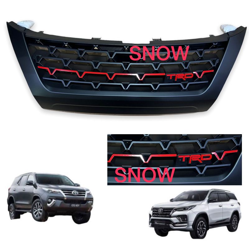 Grill Depan All New Fortuner TRD GR SPORT 2016 2018 2020 Hitam