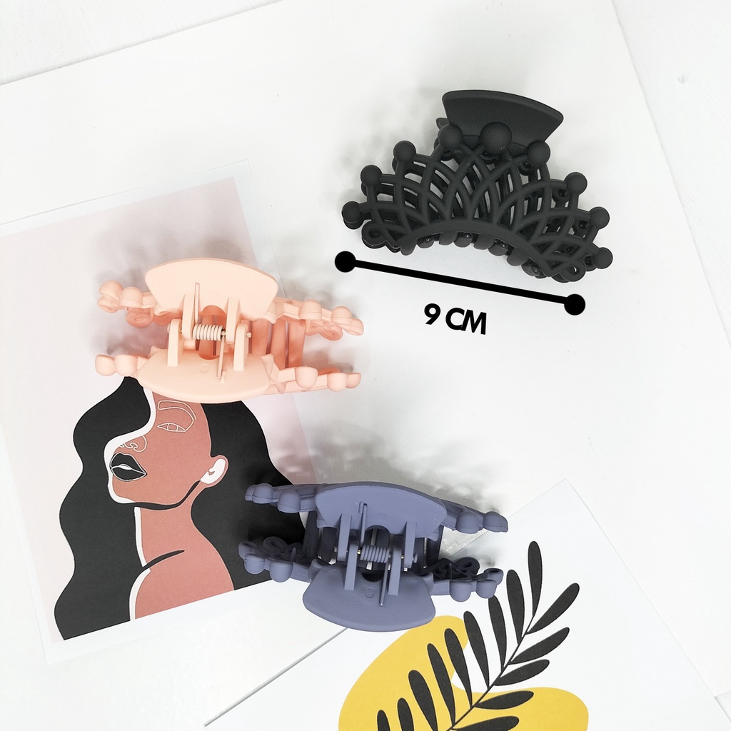 Paket jedai doff isi 3 jepit crown rambut korea jedai Original polos aksesoris rambut murah jepit badai jedai hercules jedai doff jumbo pita aksesoris rambut korea