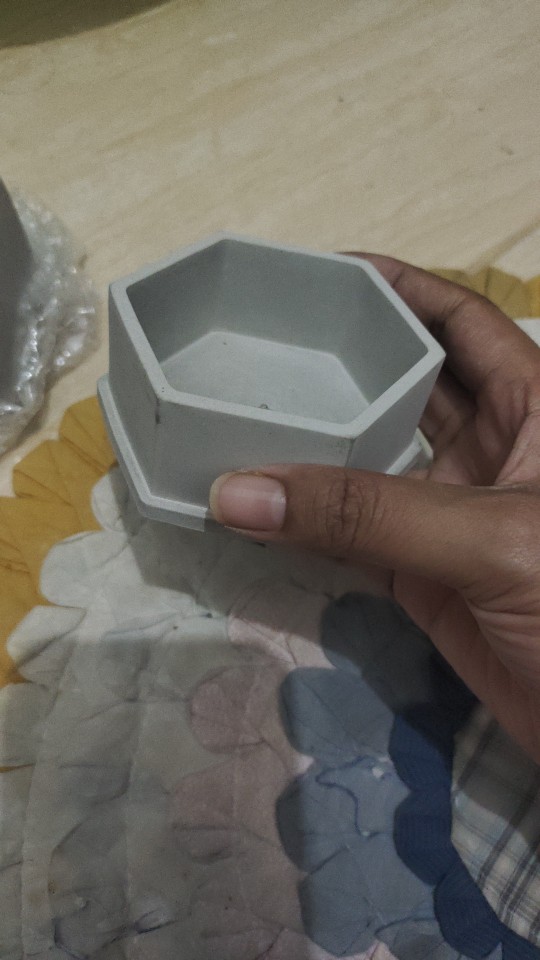 Pot Mini Sukulen/kaktus Segi Enam D:7 Cm