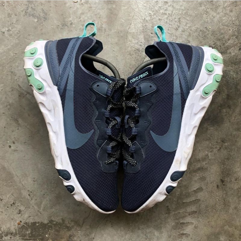 nike grey react element 55 trainers