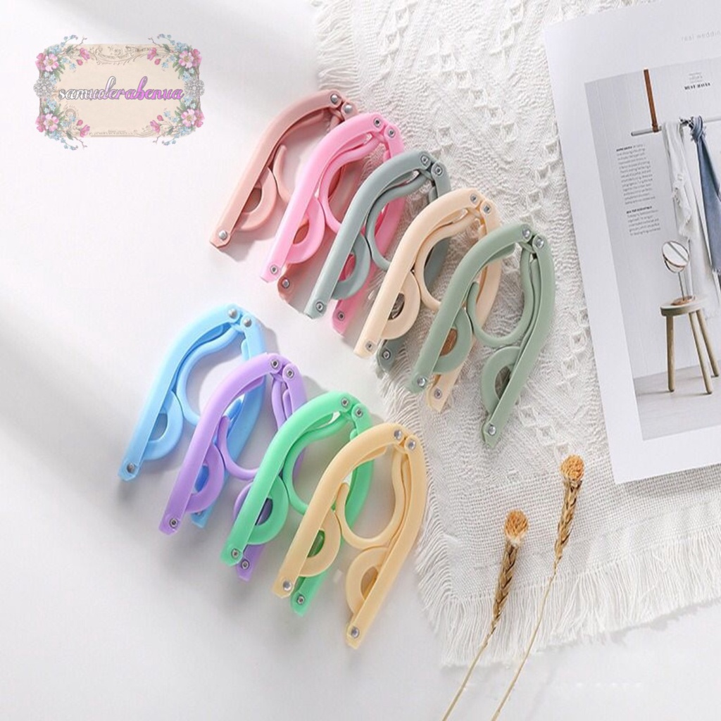 RT72 GANTUNGAN HANGER BAJU LIPAT PORTABLE travel plastik SB3450