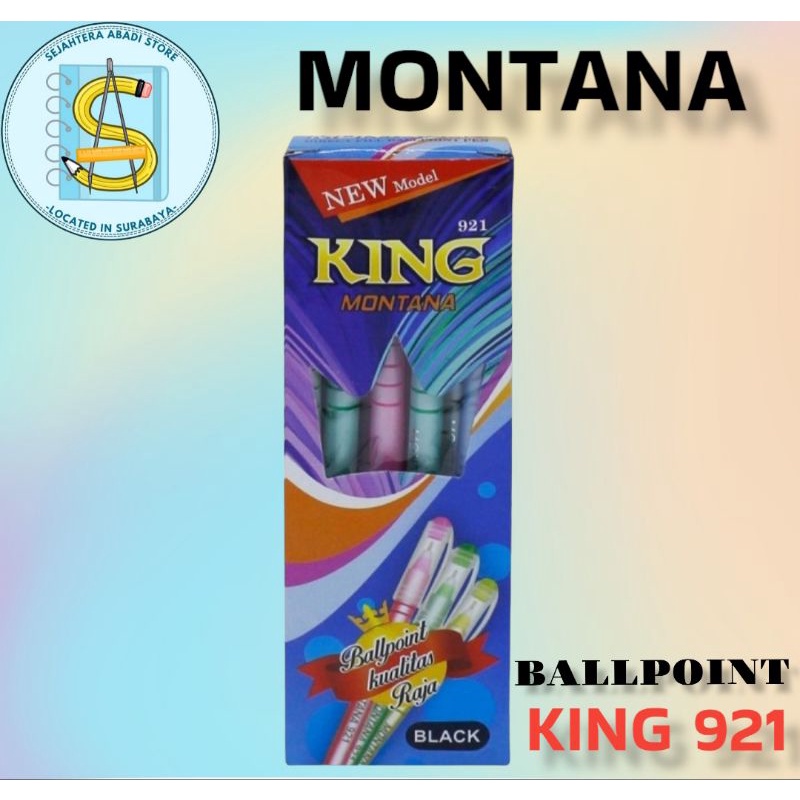 

MONTANA BALL PEN / PULPEN / BOLPOIN / BALLPOINT / BOLPEN / PENA MONTANA 921 (12pcs / pack)