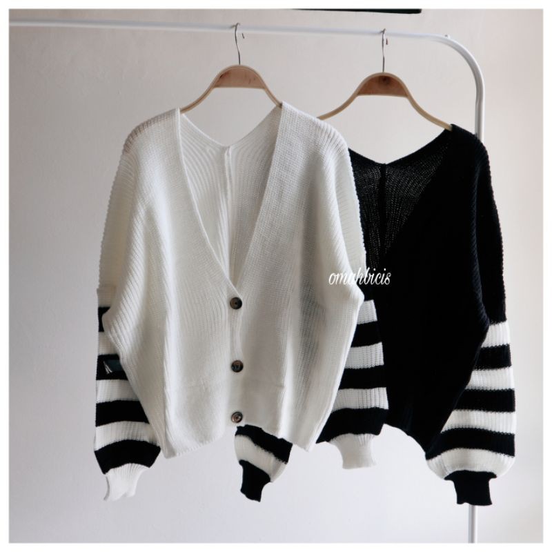 ALANA CARDIGAN RAJUT OVERSIZE DUA WARNA