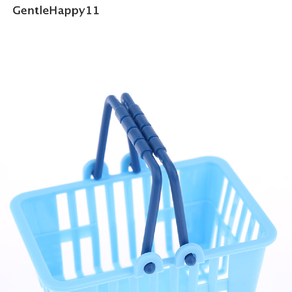 Gentlehappy Keranjang Belanja Mainan Anak Mini Supermarket Shopping Hand Basket Model Rumah Boneka