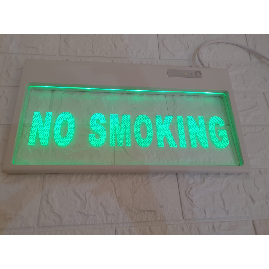 LAMPU EXIT LED ACRYLIC / LAMPU DARURAT / EMERGENCY EXIT / SIGN LAMP LAMPU EXIT NO SMOKING KACA / AKRILIK HIGH QUALITY