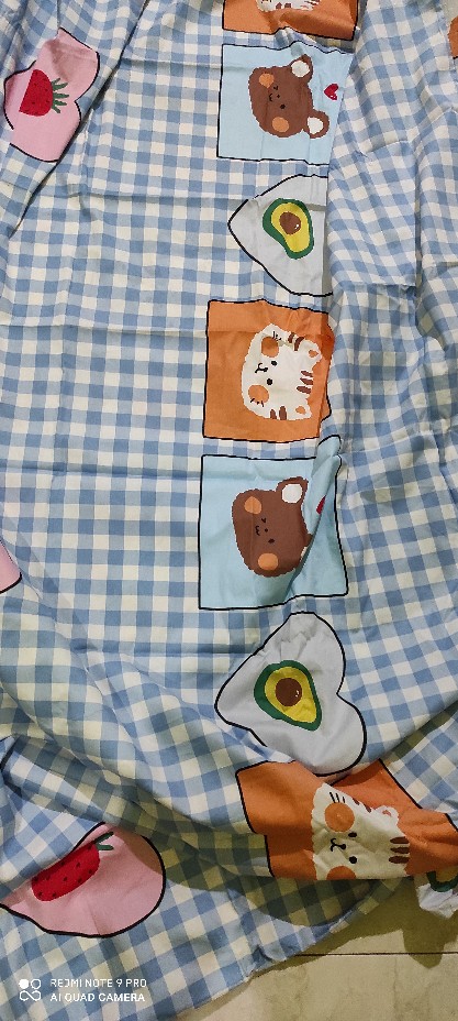 Sprei Katun Jepang Ori Daun Abu Putih Coklat Aneka Ukuran 200 180 160 140 120 100 90