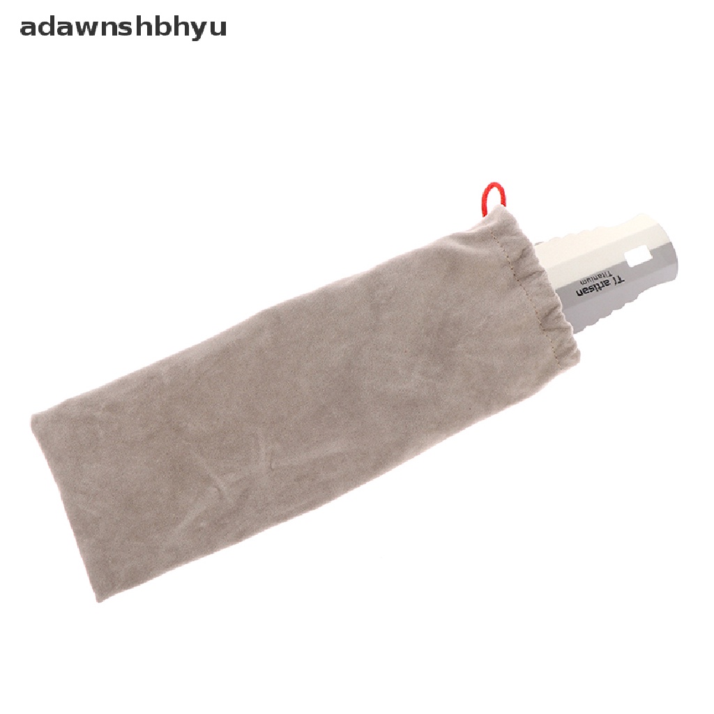 Adawnshbhyu Pure Titanium Ultralight Backpacking Potty Trowel Sekop Kotoran Kompak Luar Ruangan