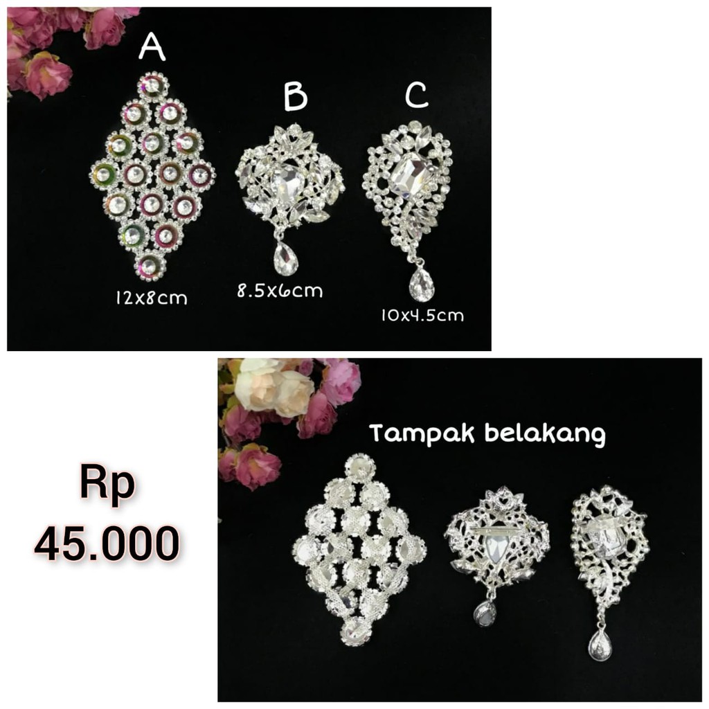 1 BUAH - CHARM MATA MATA | MATA MUTIARA | BAHAN BROSS | APLIKASI JEPIT